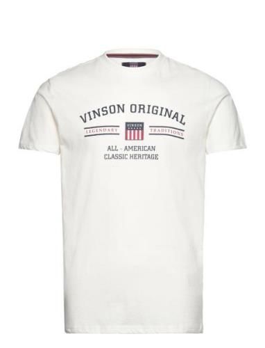 Vin T-Shirt Matt Men Tops T-Kortærmet Skjorte White VINSON