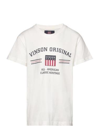 Vin T-Shirt Manuel Jr.boy Tops T-Kortærmet Skjorte White VINSON
