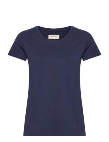 Mmarden Organic O-Ss Tee Tops T-shirts & Tops Short-sleeved Navy MOS M...