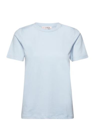 Stabil Top S/S Tops T-shirts & Tops Short-sleeved Blue A-View