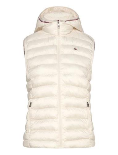 Lw Padded Global Stripe Vest Vests Padded Vests Cream Tommy Hilfiger