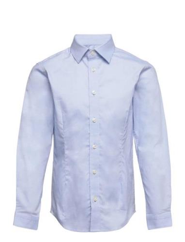 Jprparma Shirt L/S Noos Jnr Tops Shirts Long-sleeved Shirts Blue Jack ...