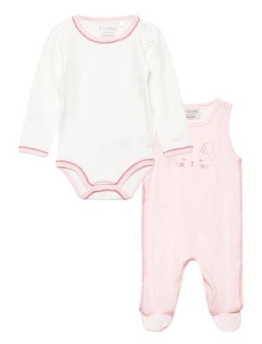 Body Ls W.romper Sets Sets With Body Multi/patterned Fixoni