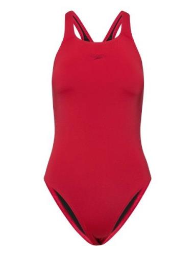 Womens Endurance+ Medalist Sport Swimsuits Red Speedo