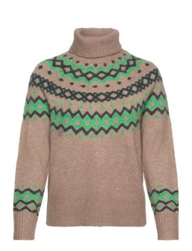 Fqmerla-Pullover Tops Knitwear Turtleneck Brown FREE/QUENT