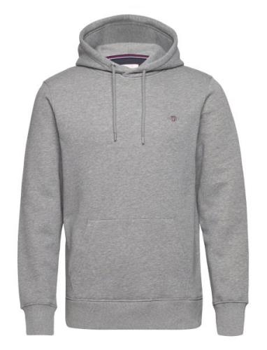 Reg Shield Hoodie Tops Sweatshirts & Hoodies Hoodies Grey GANT