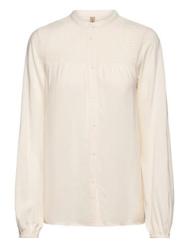 Sc-Radia Tops Blouses Long-sleeved Cream Soyaconcept