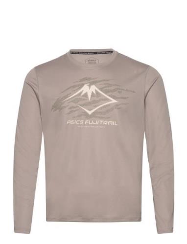 Fujitrail Logo Ls Top Sport T-Langærmet Skjorte Beige Asics