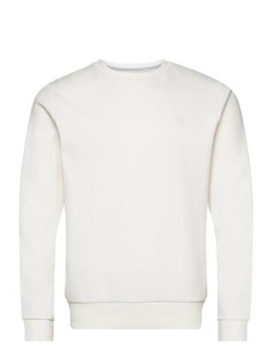 Double Knit Crew Tops Sweatshirts & Hoodies Sweatshirts Cream Hackett ...