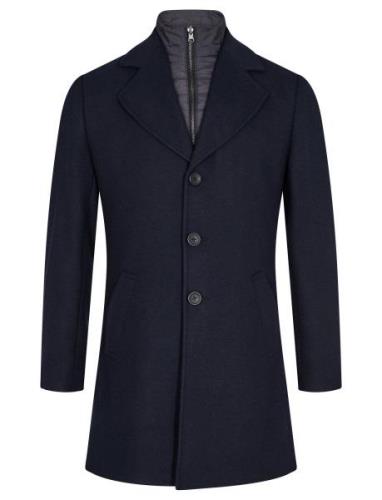 Bs Portmore Slim Fit Coat Uldfrakke Frakke Navy Bruun & Stengade