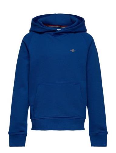 Shield Hoodie Tops Sweatshirts & Hoodies Hoodies Blue GANT