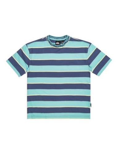 Stripe Tee Yth Tops T-Kortærmet Skjorte Blue Quiksilver