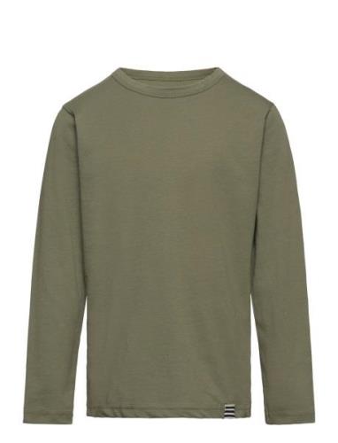 Organic Thorlino L/S Tee Fav Tops T-shirts Long-sleeved T-Skjorte Gree...