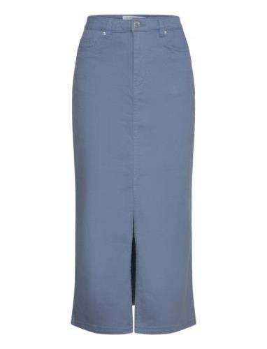 Vmwild Lucky Hr 7/8 Clr Skirt Lcs Knælang Nederdel Blue Vero Moda