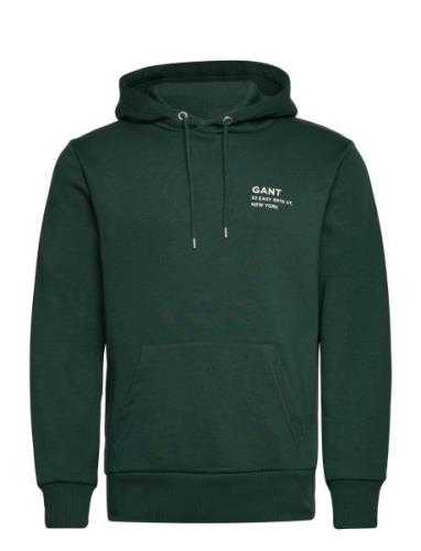 Small Logo Hoodie Tops Sweatshirts & Hoodies Hoodies Green GANT