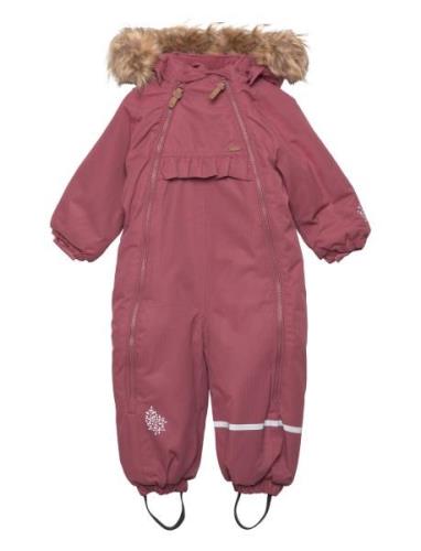 Snow Suit Outerwear Coveralls Snow-ski Coveralls & Sets Pink Minymo