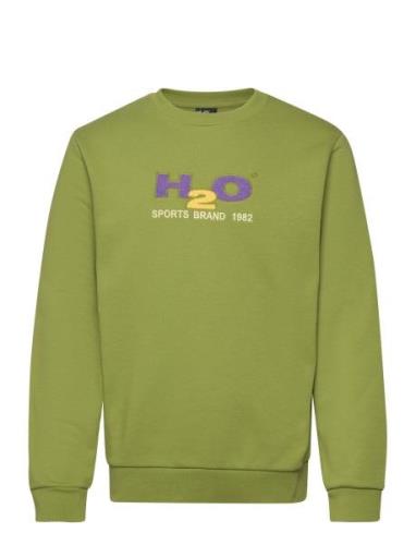 Logo Sweat O'neck Tops Sweatshirts & Hoodies Sweatshirts Green H2O