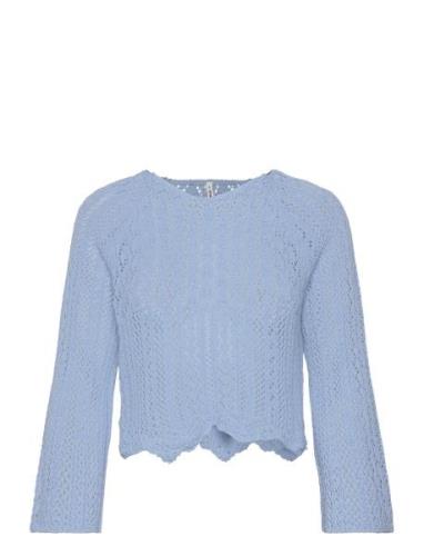 Onlnola Life 3/4 Pullover Knt Noos Tops Knitwear Jumpers Blue ONLY