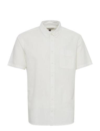 Shirt Tops Shirts Short-sleeved White Blend