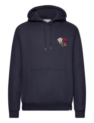 Felipe Hoodie Tops Sweatshirts & Hoodies Hoodies Navy Les Deux