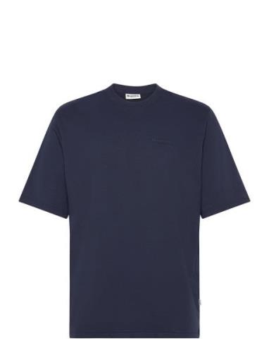 Mid Sleeve T-Shirt Gots Tops T-Kortærmet Skjorte Navy Resteröds