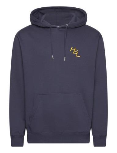 Hel Hooded Sweatshirt Tops Sweatshirts & Hoodies Hoodies Navy Makia