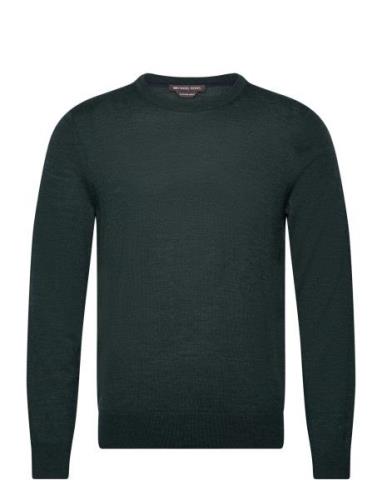 Core Merino Crew Tops Knitwear Round Necks Khaki Green Michael Kors