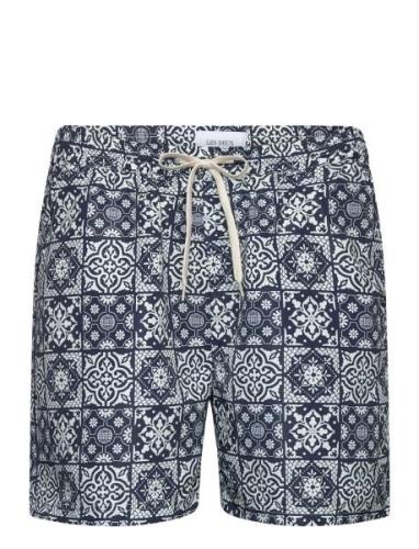 Stan Aop Swim Shorts 2.0 Badeshorts Navy Les Deux