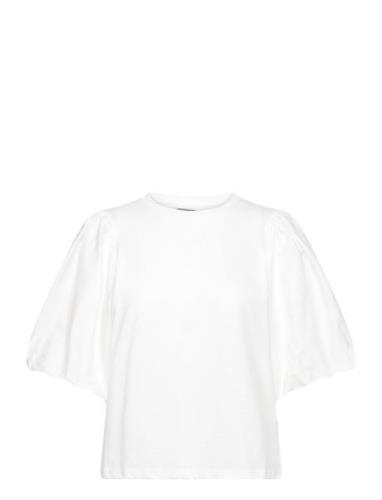 Vidaya 2/4 O-Neck Top Tops T-shirts & Tops Short-sleeved White Vila
