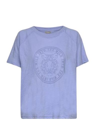 Frelina Tee 2 Tops T-shirts & Tops Short-sleeved Blue Fransa