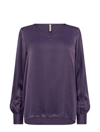 Sc-Hope Tops Blouses Long-sleeved Purple Soyaconcept