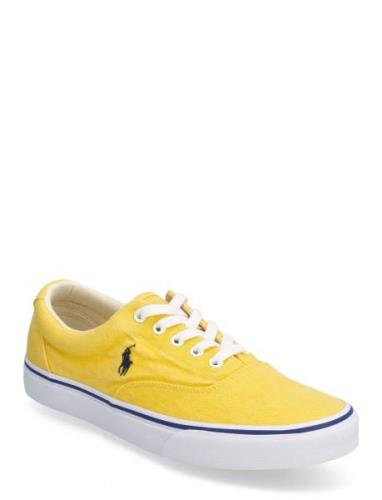 Keaton Washed Canvas Sneaker Low-top Sneakers Yellow Polo Ralph Lauren