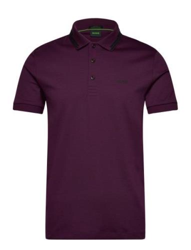 Paule Sport Polos Short-sleeved Purple BOSS