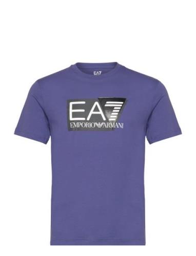 T-Shirt Tops T-Kortærmet Skjorte Blue EA7