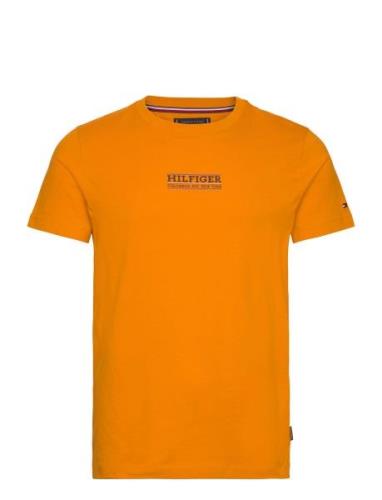 Small Hilfiger Tee Tops T-Kortærmet Skjorte Orange Tommy Hilfiger