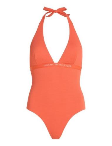 Halter Piece Rp  Badedragt Badetøj Orange Tommy Hilfiger