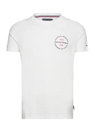 Hilfiger Roundle Tee Tops T-Kortærmet Skjorte White Tommy Hilfiger