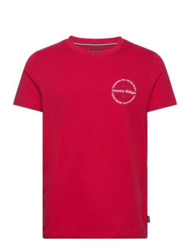 Hilfiger Roundle Tee Tops T-Kortærmet Skjorte Red Tommy Hilfiger