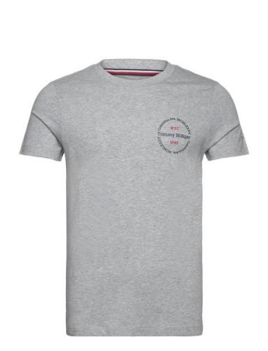 Hilfiger Roundle Tee Tops T-Kortærmet Skjorte Grey Tommy Hilfiger