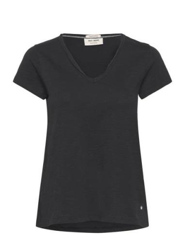 Mmtulli V-Ss Basic Tee Tops T-shirts & Tops Short-sleeved Black MOS MO...