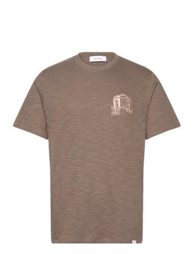 Hotel T-Shirt Tops T-Kortærmet Skjorte Brown Les Deux