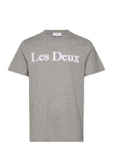 Charles T-Shirt Tops T-Kortærmet Skjorte Grey Les Deux