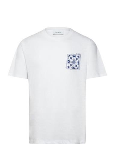 Tile T-Shirt Tops T-Kortærmet Skjorte White Les Deux