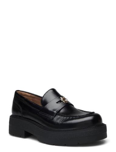 Rebby_Mocc_Cbb Loafers Flade Sko Black BOSS