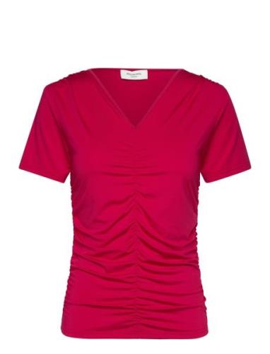 T-Shirt Tops T-shirts & Tops Short-sleeved Pink Rosemunde