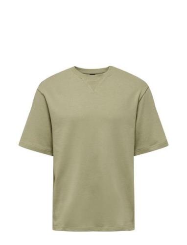 Onsmoab Life Rlx Ss Sweat Tops T-Kortærmet Skjorte Green ONLY & SONS