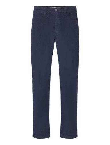 Slh196-Straight Miles Cord Pants W Noos Bottoms Trousers Chinos Navy S...
