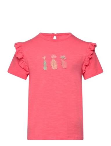 T-Shirt Ss Tops T-Kortærmet Skjorte Pink Minymo