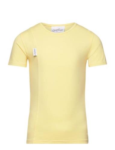 Unisex T-Shirt Tops T-Kortærmet Skjorte Yellow Gugguu