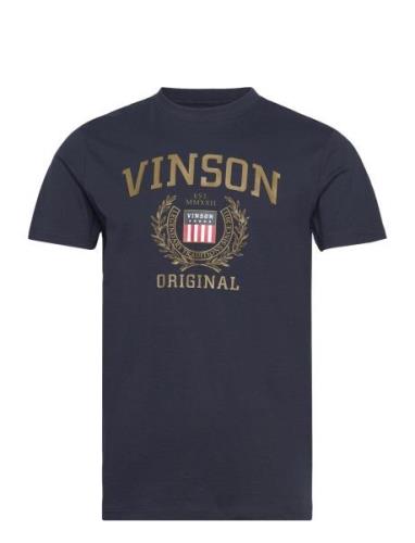 Kaiser Gold Reg Sj Vin M Tee Tops T-Kortærmet Skjorte Blue VINSON